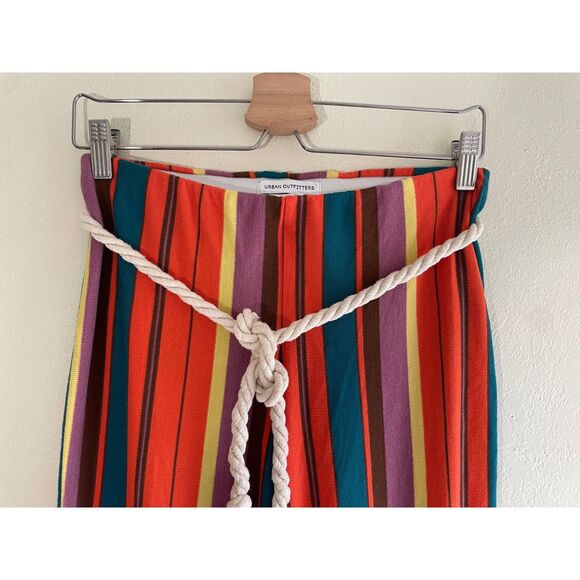 Urban Outfitters Size S Bali Flare Low Rise Stripe Colorful Boho Festival Hippie - Picture 2 of 4